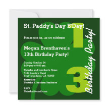 13 PROMO5 Teen RUA PATRICK Birthday Shamrock