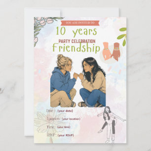Convite 15 Anos de Amizade & Contando   Melhores Amigos