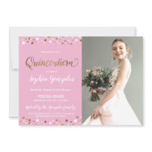 15 de aniversário de uma foto Dourada de Confetti