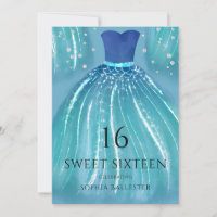 15 de Vestido de Sereia de Óambre Azul Doce 16 Fes