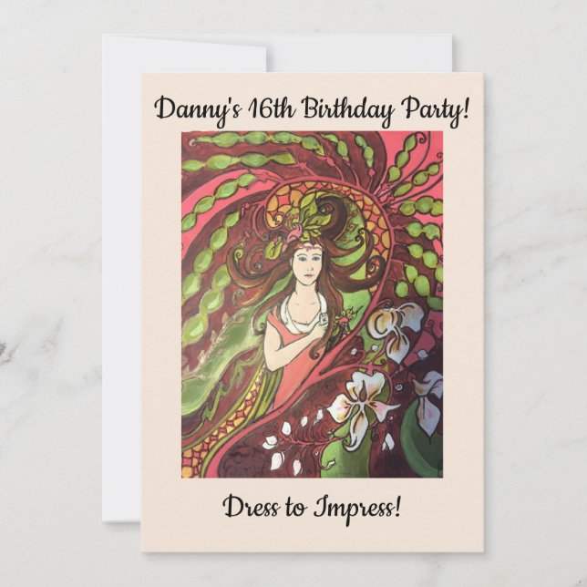 Convite 16ª Festa de aniversário - Legal Garota (Frente)