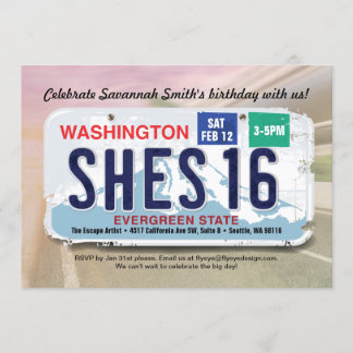 Convite 16º Aniversário da Licença de Washington