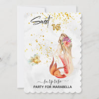 *~* 16 DOCE SEXTA Sereia Floral Aniversário