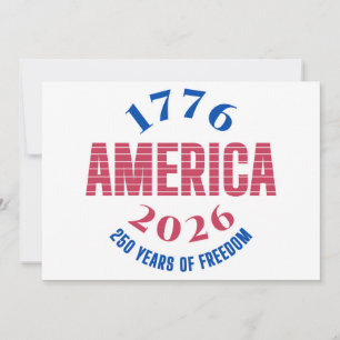 Convite 1776 AMÉRICA 2026 250 anos de liberdade