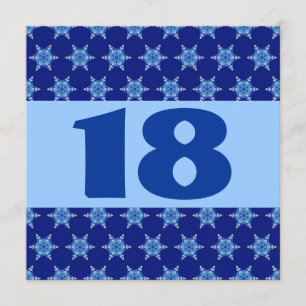 Convite 18ª Estrelas azuis festivas Festas de aniversário 