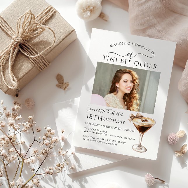 Convite 18ª Foto de Festa de aniversário Espresso Martini (Criador carregado)