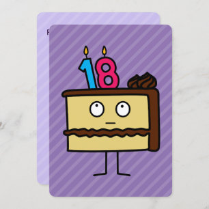 Convite 18º Bolo de Aniversário com Velas