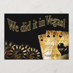 Convite 18:30 Casamento de Luxo Gary & Katy Las Vegas