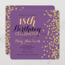 18o Roxo Dourado dos confetes do brilho do falso