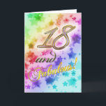 Convite 18th Birthday party Invitation<br><div class="desc">Jewel encrusted numbers and stars to celebrate a Birthday on this Invitation to a party</div>