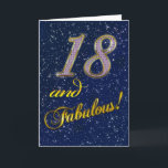 Convite 18th Birthday party Invitation<br><div class="desc">Jewel encrusted numbers and stars to celebrate a Birthday on this Invitation to a party</div>