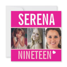 19º evento de festa de aniversário, foto rosa-rosa