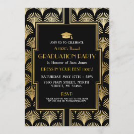 Convite 1920 Art Deco Graduação Convidar Partido Gatsby Do