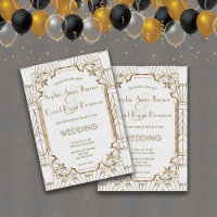 1920 de Deco de Arte Branca do Excelente Dourado