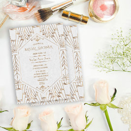 Convite 1920 Gatsby do Excelente Branco Dourado Real