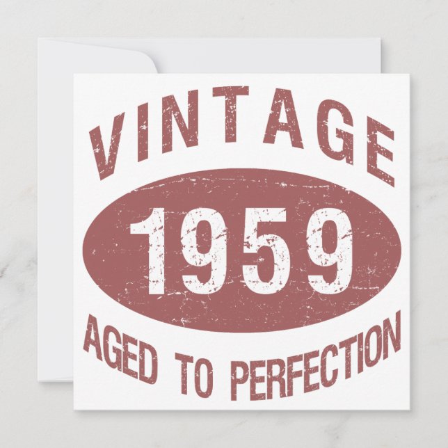 Convite 1959 Vintage Aniversário (Frente)