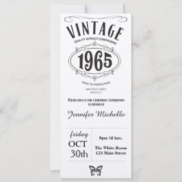 Convite 1965 do aniversário do vintage