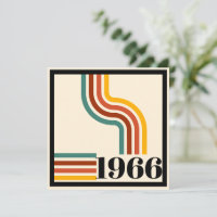 1966 60º Aniversário Listra Retro Vintage