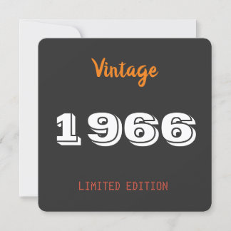 Convite 1966 Vintage 60th Birthday Invitation Personalized