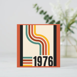 Convite 1976 Retro Stripes Vintage
