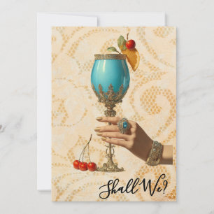 Convite *~* 19 A101 Cocktail Ornamentado FOTO DESPEDIDA DE