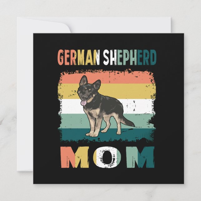 Convite 1 German Shepherd Mom (Frente)