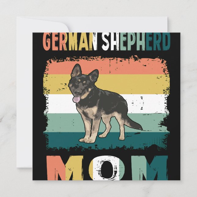 Convite 1 German Shepherd Mom (Frente)