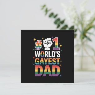 Convite #1 Pai Gay Mais Gay do Mundo Divertido Dia dos Pai