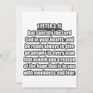Convite 1 Pedro 3:15 Versículo da Bíblia KJV