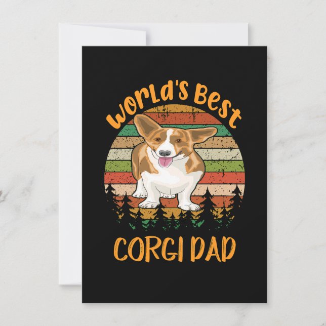 Convite 1 World's Best Corgi Dad (Frente)