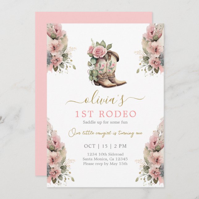 Convite 1rua Rodeio Aniversário (Frente/Verso)