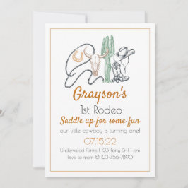 Convite 1rua Rodeo, Primeiro Aniversário do Rodeo, Anivers