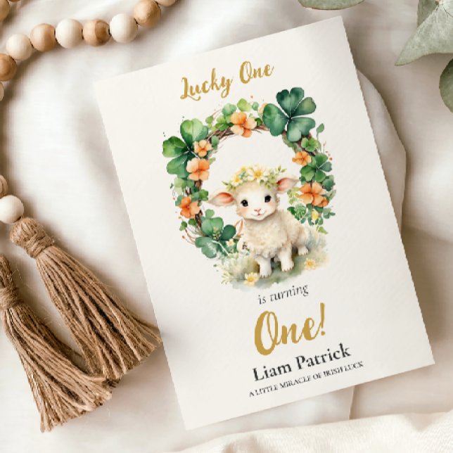 Convite 1st Birthday Invitation St. Patrick's Day Card (Criador carregado)