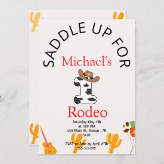 Convite 1st Birthday Western Country Birthday 