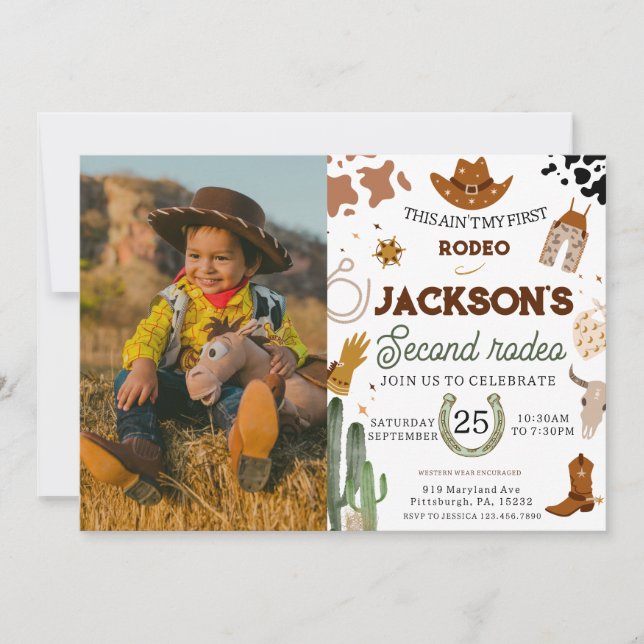 Convite 2º Aniversário do Rodeio Este Não é o Meu 1º Rodei (Frente)