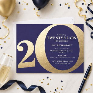 Convite 20º Aniversário Empresarial