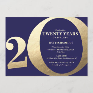 Convite 20º Aniversário Empresarial