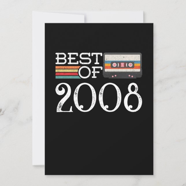 Convite 2008 Vintage 12. º Aniversário Presente (Frente)