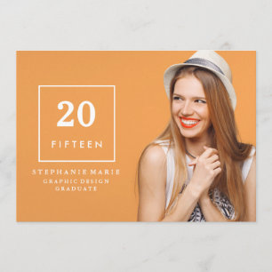 Convite 2015 chique da graduação da foto da