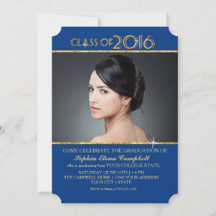 Convite 2016, Elegant Faux Glitter Confetti — Parte para