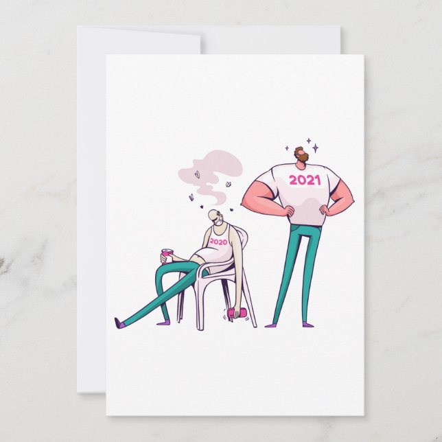 Convite 2020 vs 2021 engraçado (Frente)