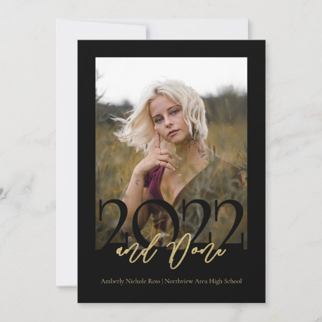 Convite 2022 e conclusão da graduação com Photo Black (Frente)