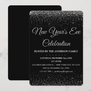 Convite 2022 New Year's Eve Party Sparkle Glitter