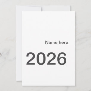 Convite 2026 2027 2028 nome título aqui ano letra negrito