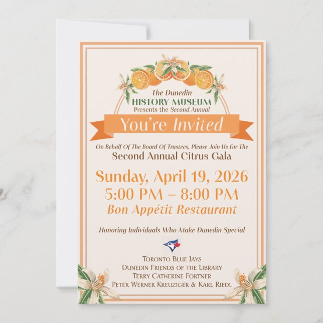 Convite 2026 Citrus Gala Invitation (Frente)