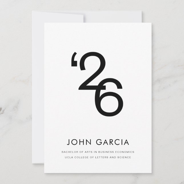 Convite 2026 Modern Graduation Announcements (Frente)
