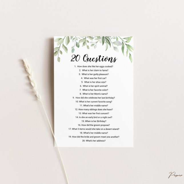 Convite 20 Perguntas sobre o Jogo do Chá de panela da Noiv (Criador carregado)