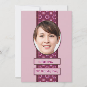 Convite 20th Birthday Party Invitation Picture and Name