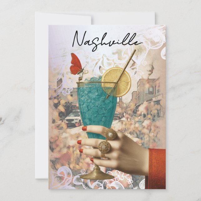 Convite *~*  21 A101 Coquetel FOTO Nashville DESPEDIDA DE  (Frente)