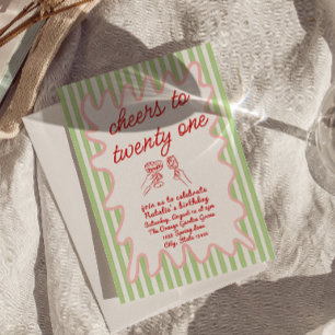 Convite 21 ruas Desenhadas Coloridas Brincadeira Aniversár